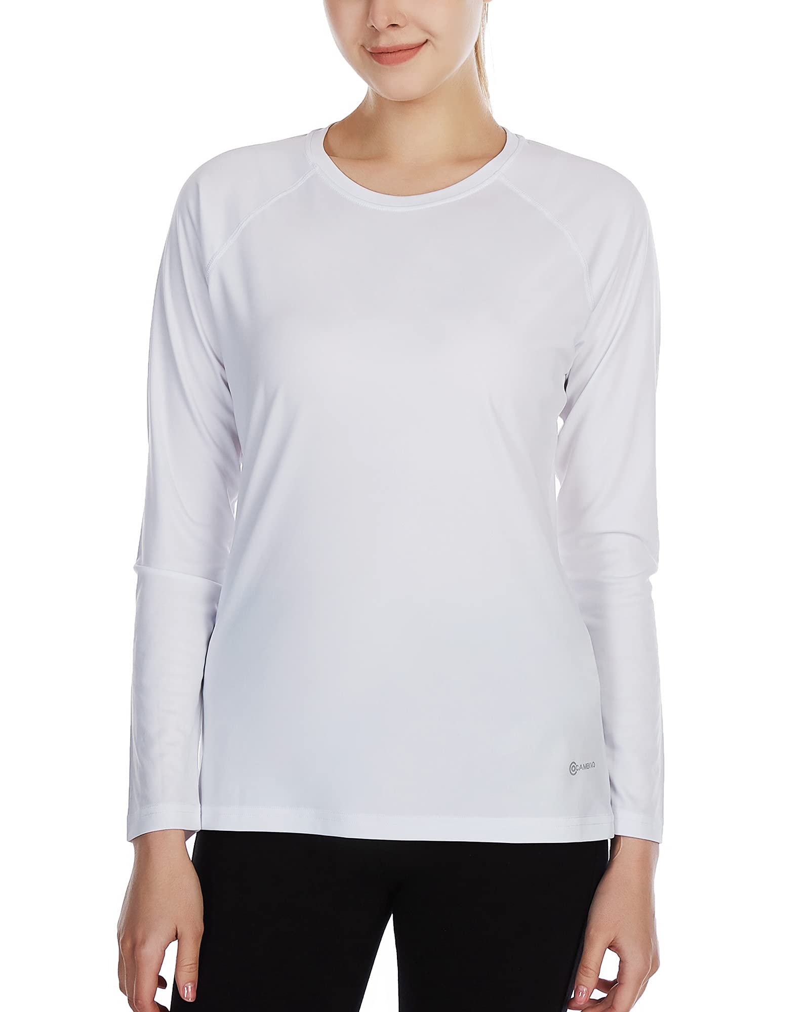 CAMBIVO Women's UPF 50+ UV Sun Protection Long Sleeve Shirt - Lightweight Moisture Wicking Workout Top for Hiking, Swimming & Outdoor Activities | Sun Shirt for Women