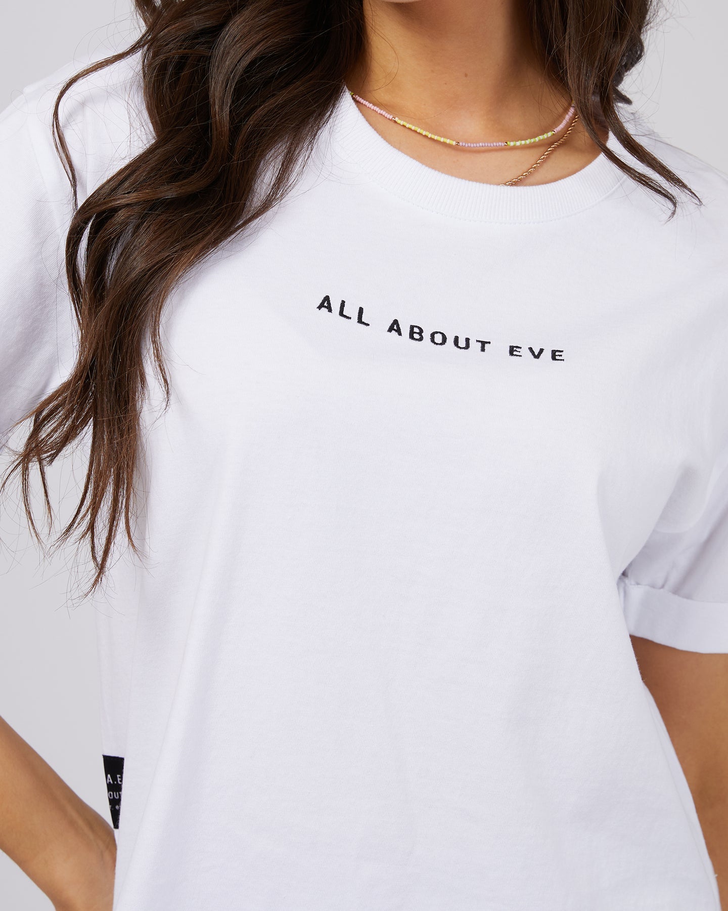 All About Eve AAE Washed Tee White - Soft Vintage Style Cotton T-Shirt for Women | Casual Wear, Street Style & Everyday Outfits