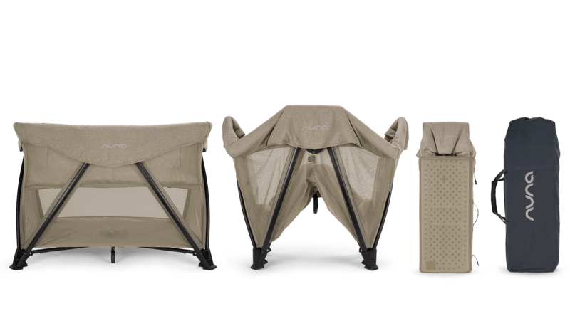 Nuna Sena Aire 2022/2023 Lightweight Travel Crib with Removable Bassinet - Perfect for Baby Sleep, Travel & Home Use