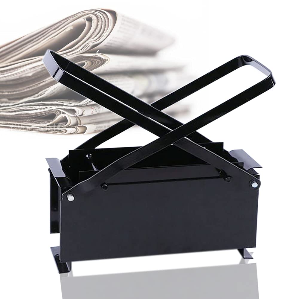 Eco-Friendly Paper Log Maker - Manual Press for Newspaper Briquettes, Fireplace & Wood Stove Fuel, DIY Heating Solution for Camping & Home Use
