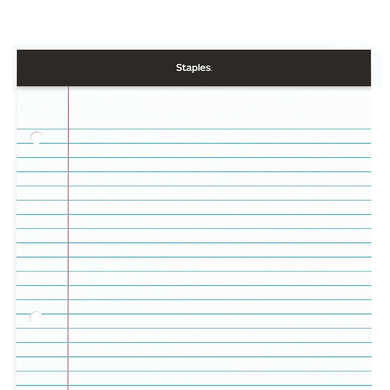 Staples 478900 Double Pad Notepads - 8.5x11.75 Inches, White Paper, 100 Sheets per Pad, 6 Pads per Pack - Perfect for Office, School & Home Note Taking