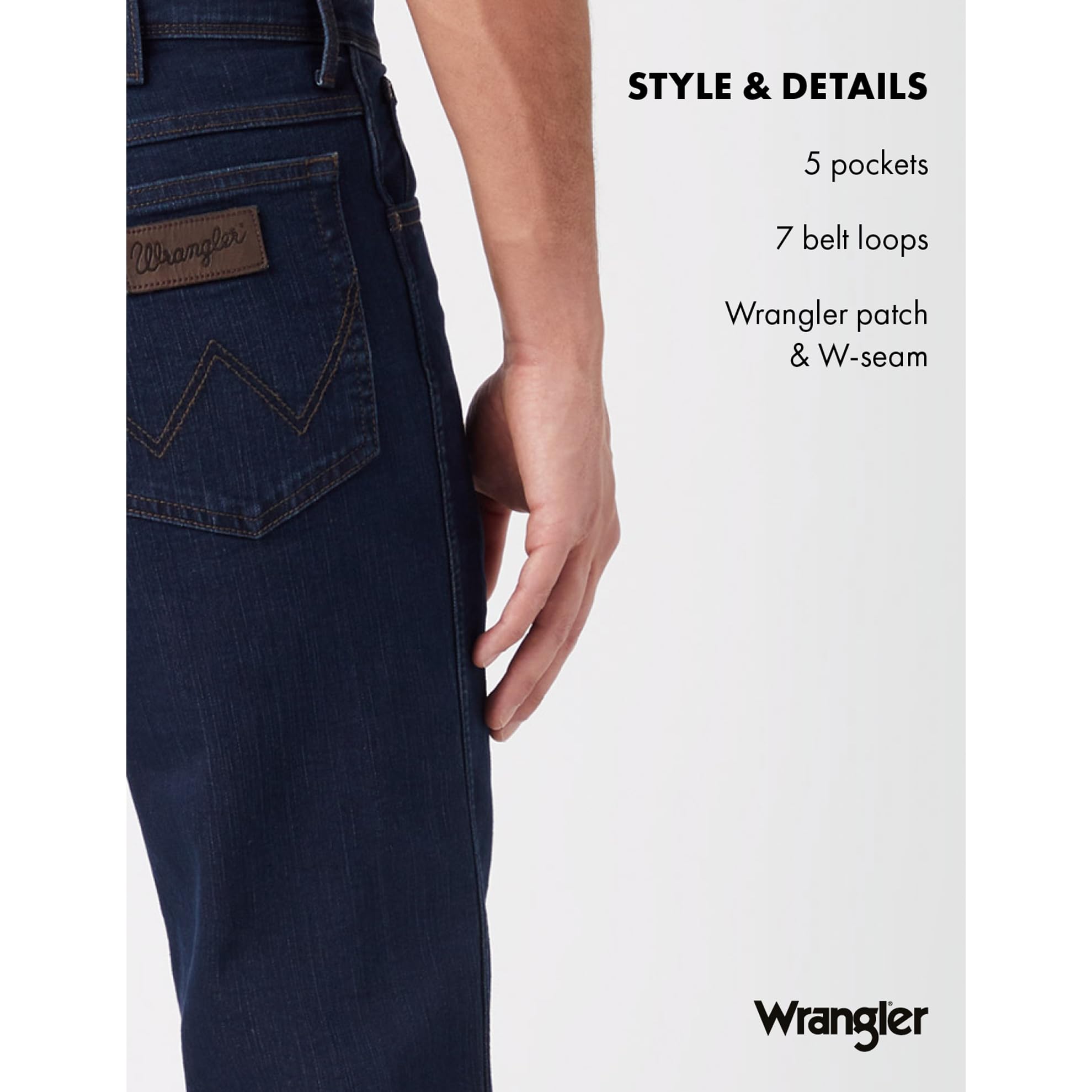 Wrangler Men's Texas Tonal Jeans - Classic Fit Denim Pants for Casual Wear, Work & Outdoor Activities | Comfortable & Durable Jeans for Everyday Use
