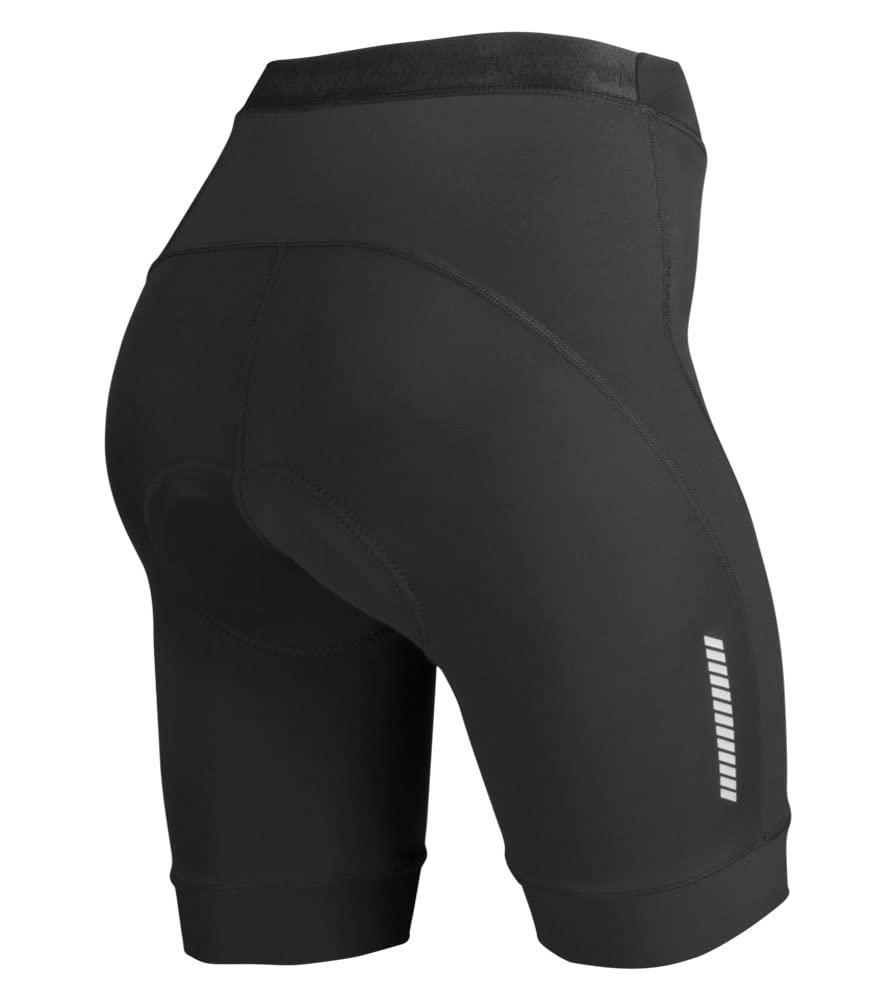Women's Elite Padded Cycling Shorts - Premium Long Distance Biking Shorts for Women - High Performance Breathable Bike Shorts - Made in USA - Perfect for Road Cycling, Spinning Classes & Outdoor Workouts