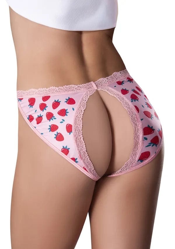 Split Back Panty 2XL - Comfortable Plus Size Women's Underwear in Strawberry Color | Perfect for Everyday Wear & Lounge