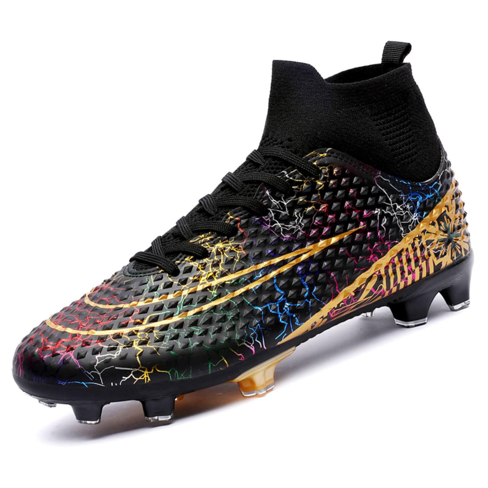 Men's & Boys' Breathable High-Top Football Shoes with Spikes - Lightweight Training & Competition Cleats for Indoor & Outdoor Soccer - Perfect for Youth Sports, School Games, and Professional Matches