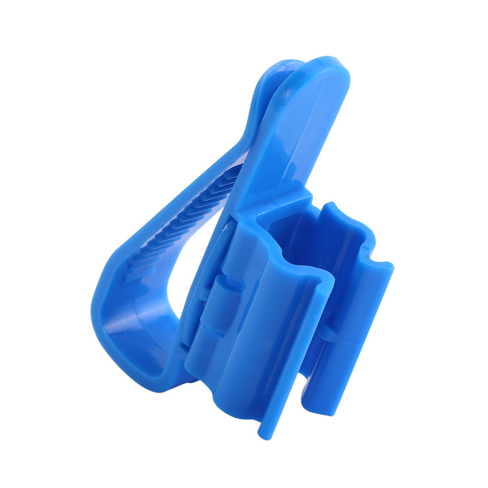2Pcs Adjustable Fish Tank Tube Clips - Blue Plastic Water Pipe Clamps for Aquarium, Hydroponics & Plumbing (Hose Holder, Tube Organizer) - Perfect for Home Aquariums, Fish Tank Maintenance & Water Pipe Systems