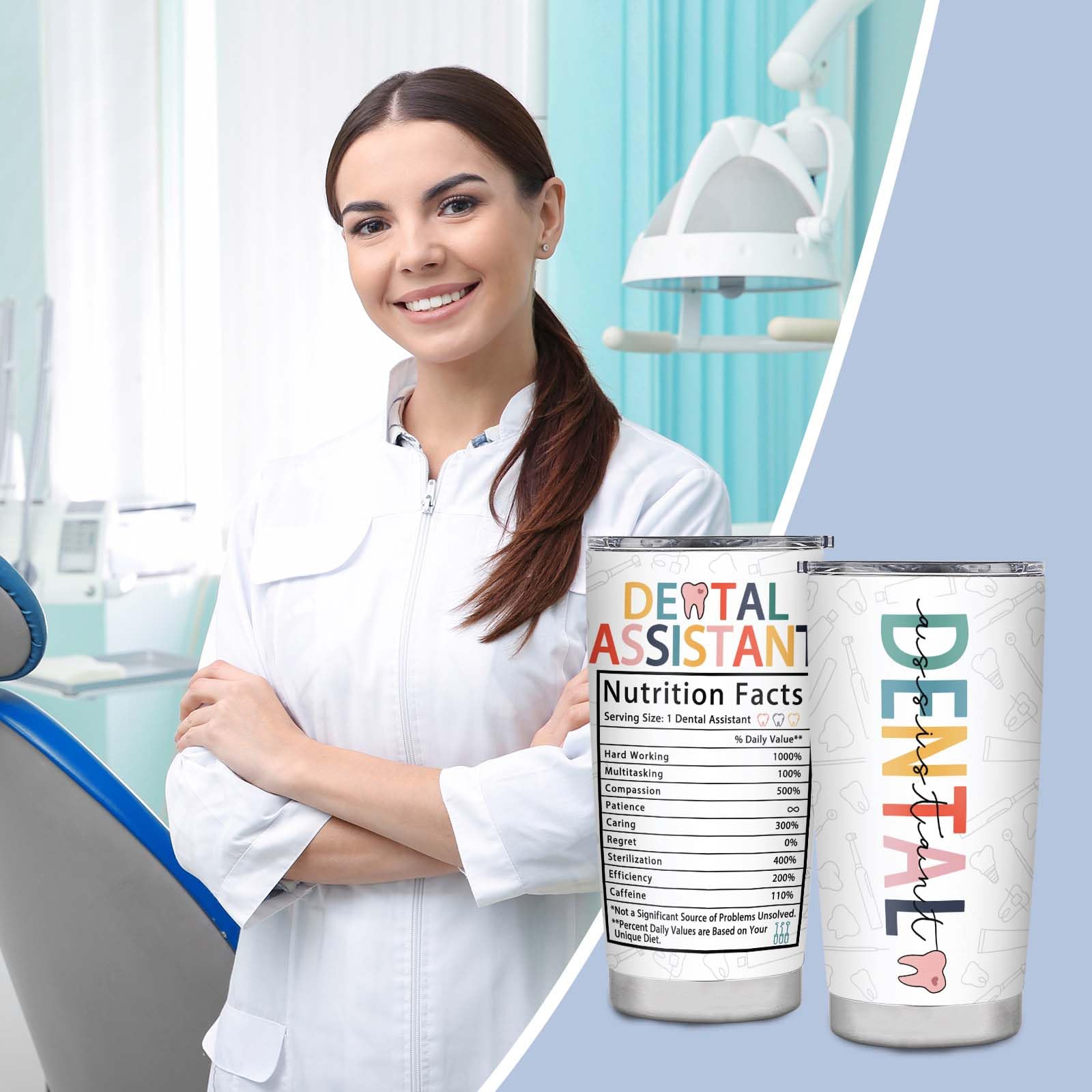 Dental Assistant Gifts for Women - 20oz Inspirational Tumbler for Dental Office | Perfect Appreciation Gift for Dental Hygienists & Assistants | Ideal for Work, Study, or Daily Hydration