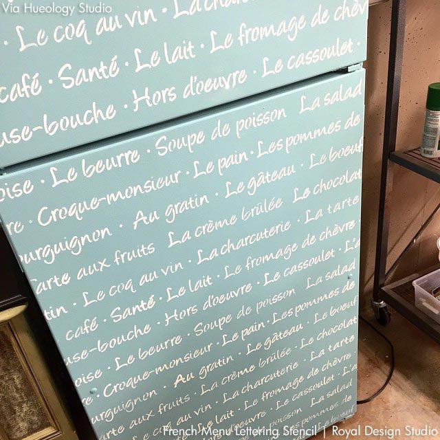 French Menu Lettering Stencil Set - Reusable Plastic Alphabet Stencils for DIY Signage, Chalkboards & Restaurant Menus - Perfect for Cafe, Bistro & Home Decor Projects