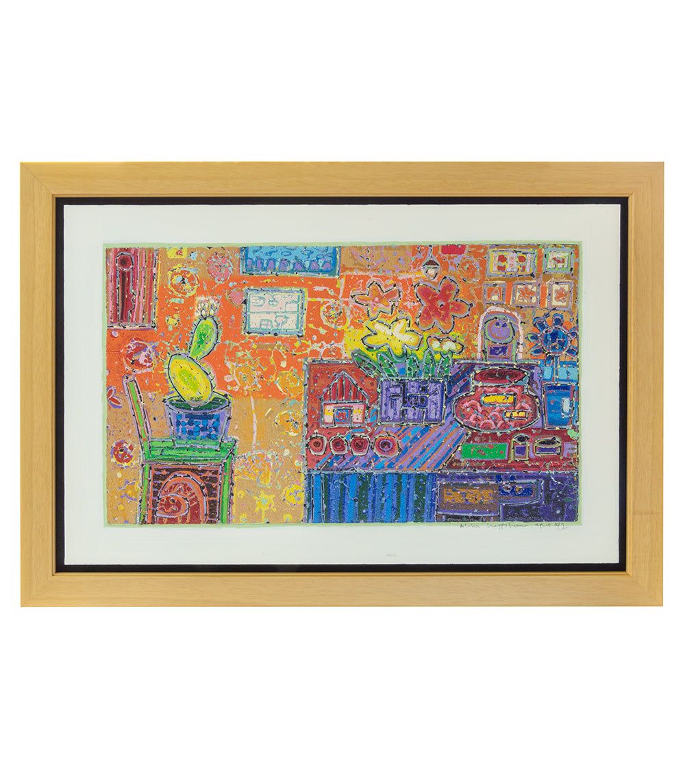 Original Woodblock Painting 'Aloha Happy' by Seung Lee - Hawaiian Art Print for Home Decor & Wall Art | Perfect for Living Room, Bedroom or Office