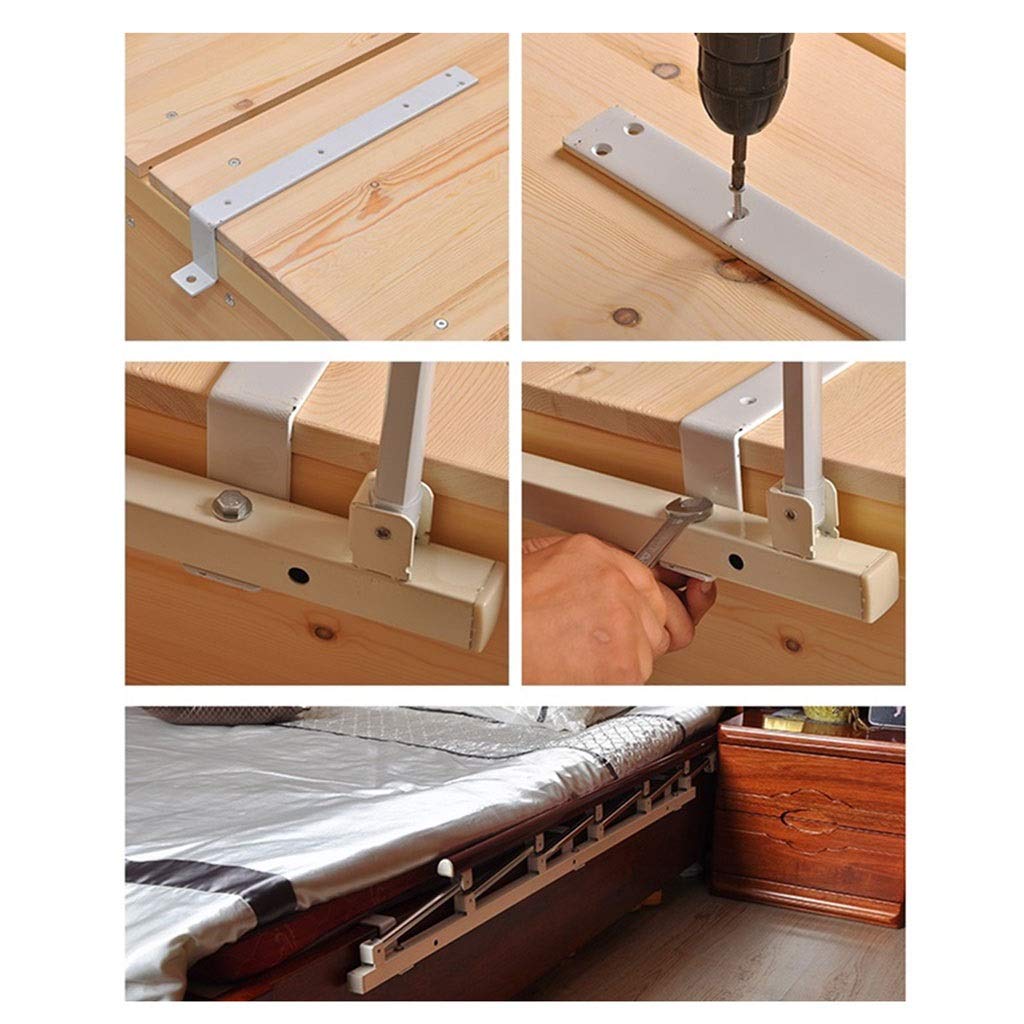Aluminum Alloy Bed Rail Guard for Elderly & Kids - Foldable Safety Bedside Handrail for Wooden Beds, Assist Bar Handle for Seniors & Child Bed Bumper | Perfect for Home Care, Hospital Use & Preventing Falls