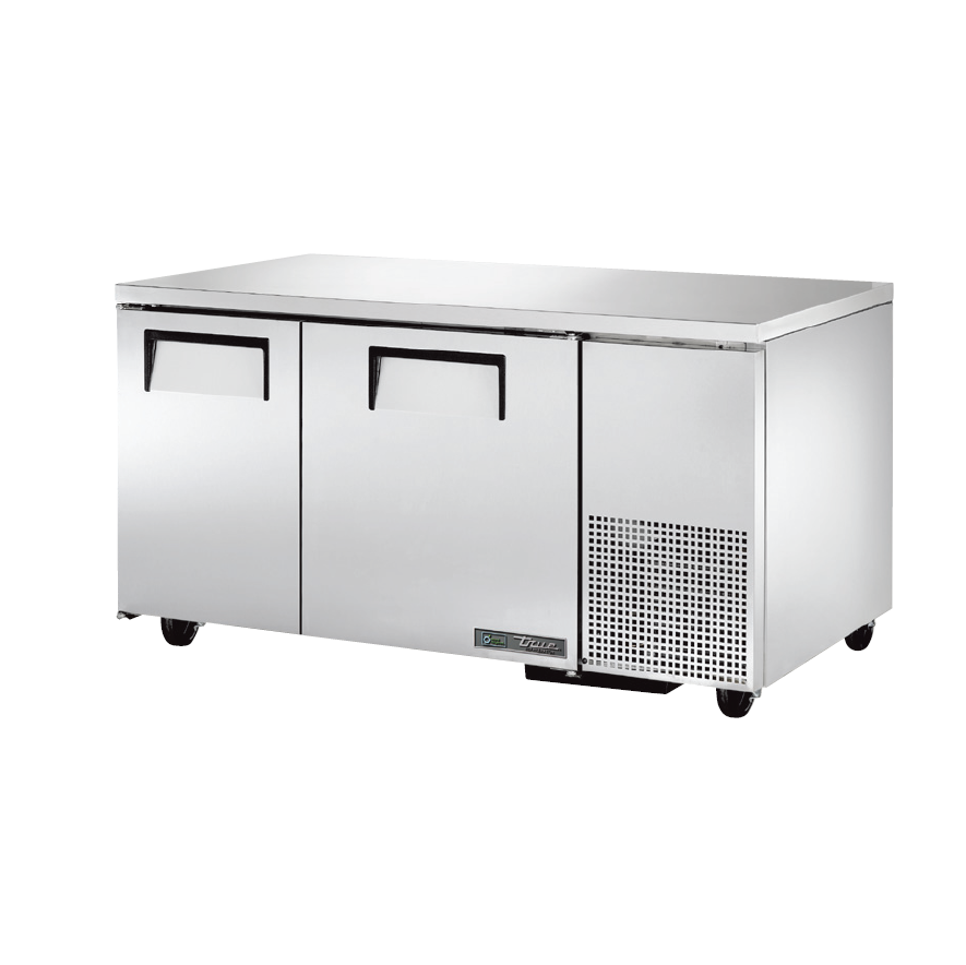 True 60 Undercounter Refrigerator with 2 Solid Doors - 32 Inch Commercial Grade Freezer for Restaurants, Bars & Home Kitchens