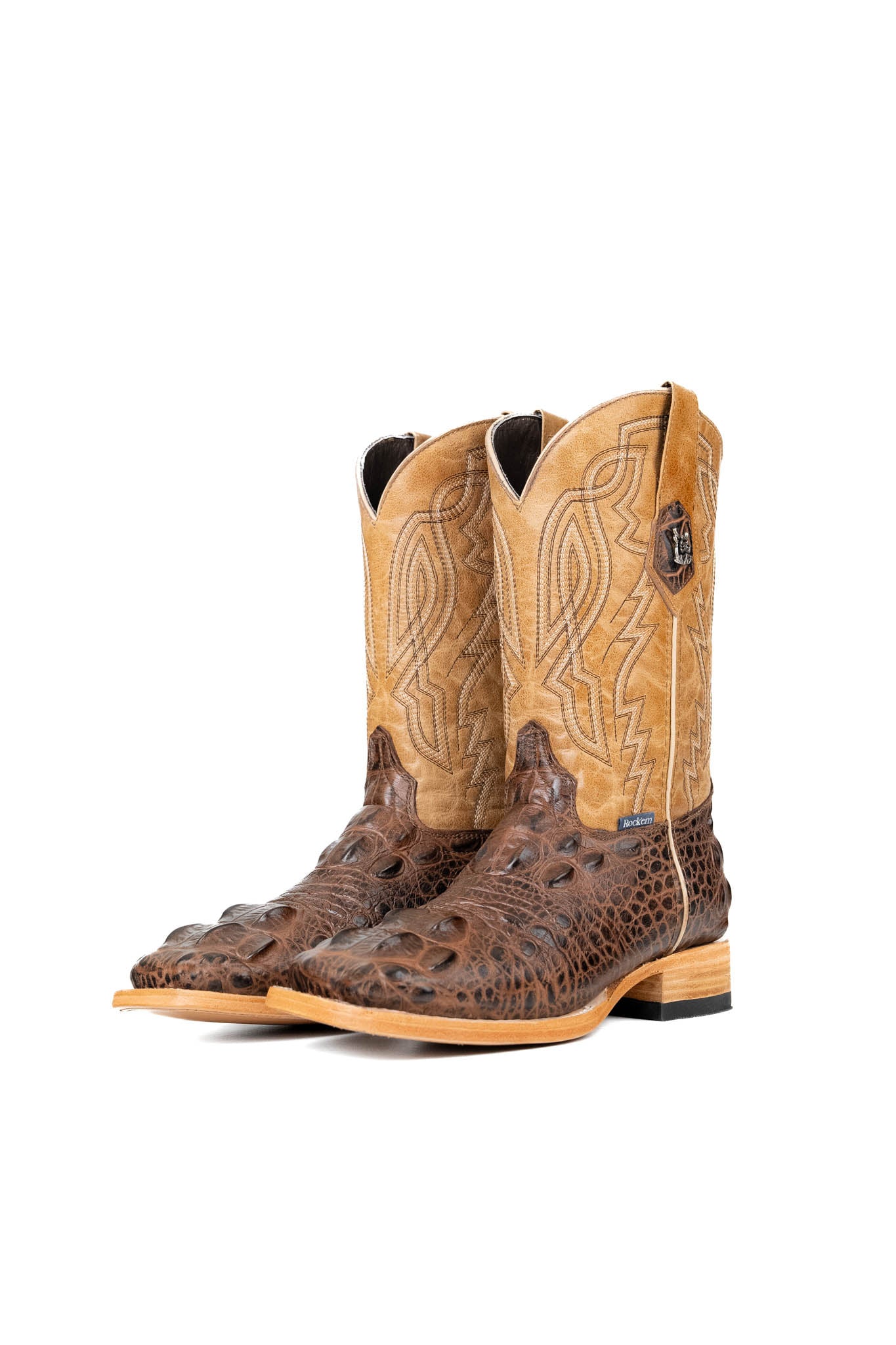 Renegade Giant Alligator Square Toe Cowboy Boots for Men - Western Style Leather Riding Boots with Exotic Skin Texture | Perfect for Rodeo, Country Dancing & Outdoor Adventures
