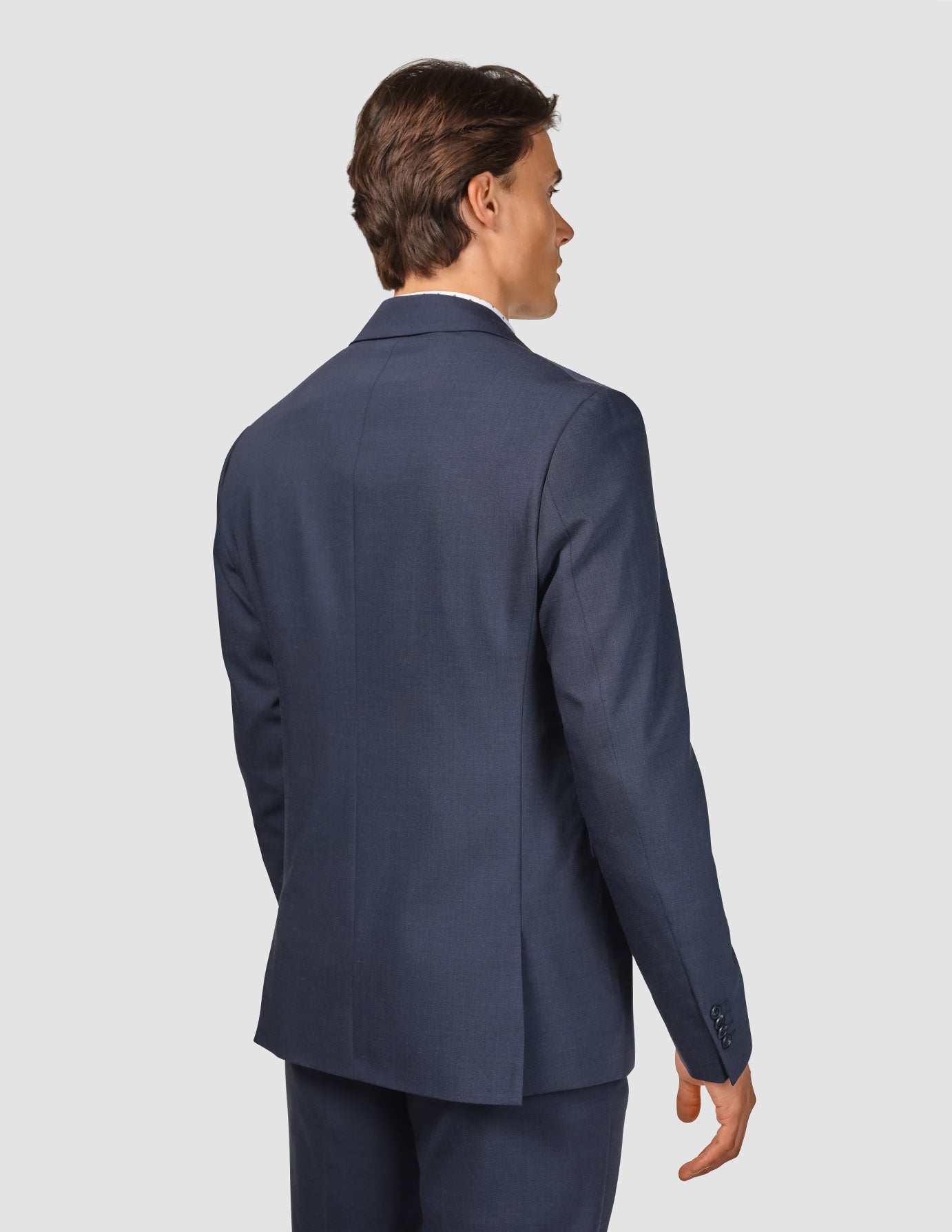 Premium Tech Wool Blazer for Men - Navy Blue Slim Fit Business Suit Jacket - Perfect for Office, Weddings & Formal Events