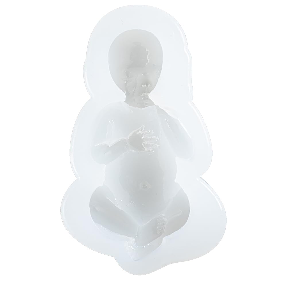 Large Baby Sleeping Silicone Mold for Cake Toppers, Chocolate, Soap, Candle Wax & Clay - 3.6x2 Inch - Perfect for DIY Baking, Wedding Cake Decorations & Handmade Crafts