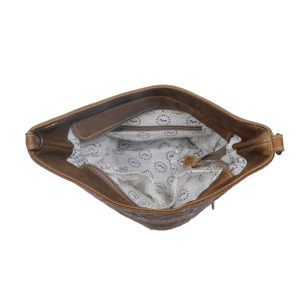 Myra Bag Snooze - Upcycled Leather & Cowhide Handbag S-2846 | Stylish Women's Crossbody Purse for Work, Travel & Everyday Use