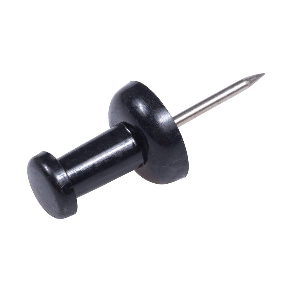 Colorful Push Pins - 100 Pack Black Push Pins for Bulletin Boards, Office & Home Organization - JAM PAPER