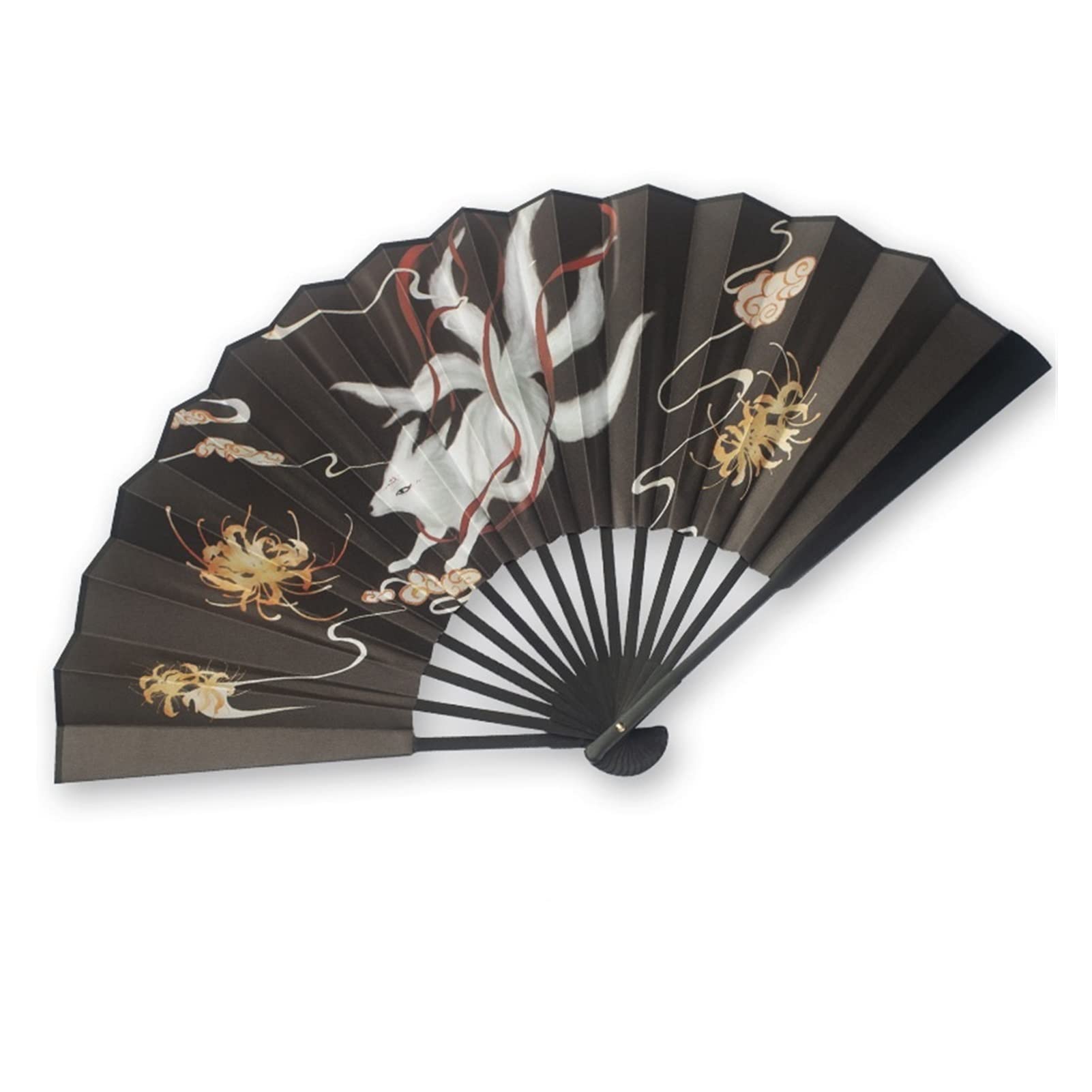 YWEEL Personalized Pride Rave Fan - Ancient Style Folding Hand Fan for Dance, Hanfu Costume & Home Decor - Artistic Handheld Decorative Fan (Size C) - Perfect for Cosplay, Rave Parties & Asian-Themed Weddings