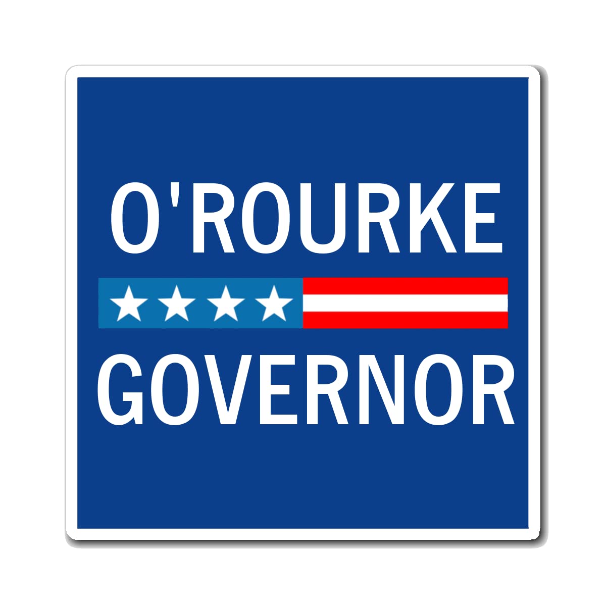 Beto O'Rourke for Texas Governor Car Magnet - Blue Political Bumper Sticker - USA Made - Show Your Support While Driving
