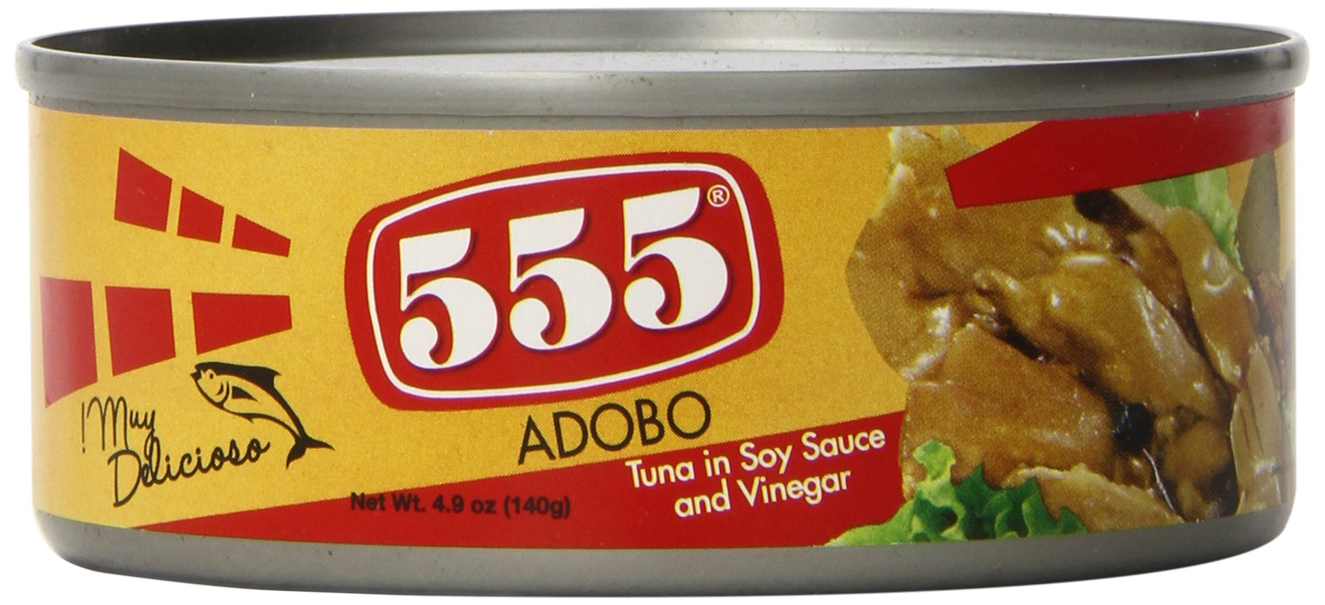 555 Tuna Flakes in Adobo Sauce - 4.9oz Canned Tuna, High Protein, Ready-to-Eat - Perfect for Sandwiches, Salads & Quick Meals