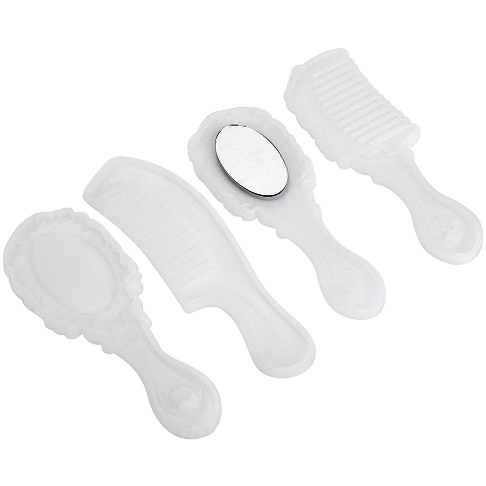 Shanrya DIY Silicone Comb Mirror Mold 6.7-7.1 Inch - Hair Comb Making Kit for Handmade Mirrors - Perfect for Crafting, Cosplay, and Salon Accessories