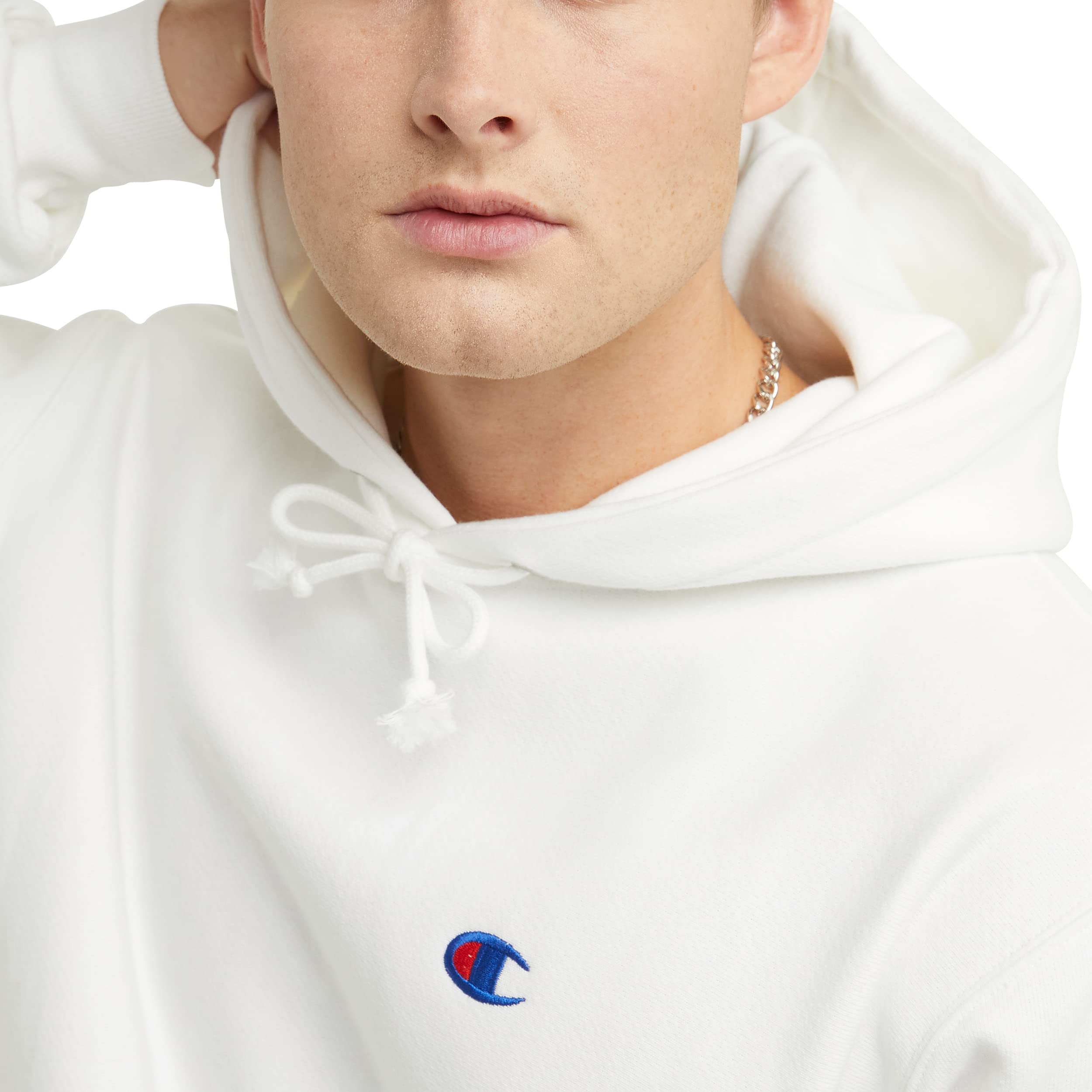 Champion Men's Reverse Weave Pullover Hooded Sweatshirt - Premium Comfort Cotton Hoodie with Left Chest Logo - Perfect for Gym, Casual Wear & Outdoor Activities