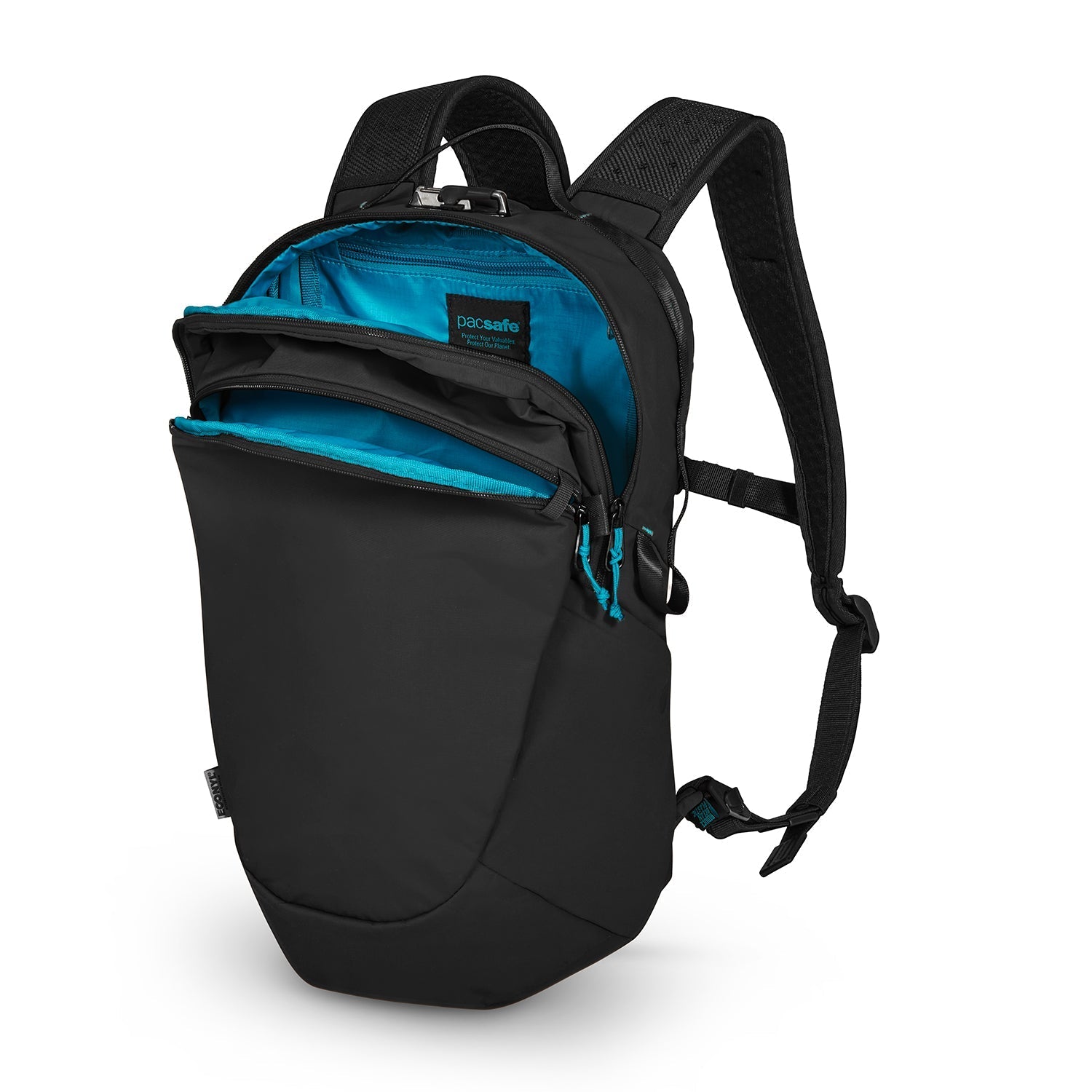 Pacsafe Eco 18L Anti-Theft Waterproof Travel Backpack for Men & Women - Perfect for Commuting, Hiking, and Urban Exploration