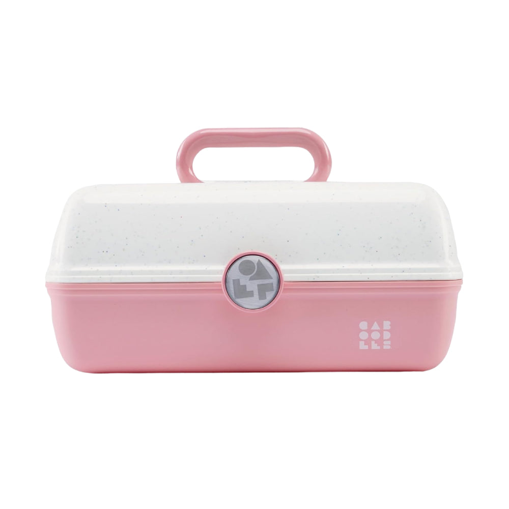 Caboodle On The Go Girl Makeup Organizer - Portable Cosmetic Case for Travel, School & Gym - Perfect for Teens & Women (Pink) | Compact Storage for Makeup Brushes, Lipsticks & Beauty Essentials