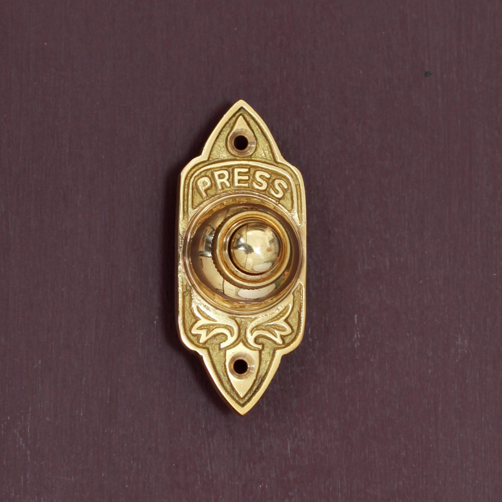 Vintage Art Nouveau Brass Bell Press - Antique Home Decor for Living Room, Bedroom & Office