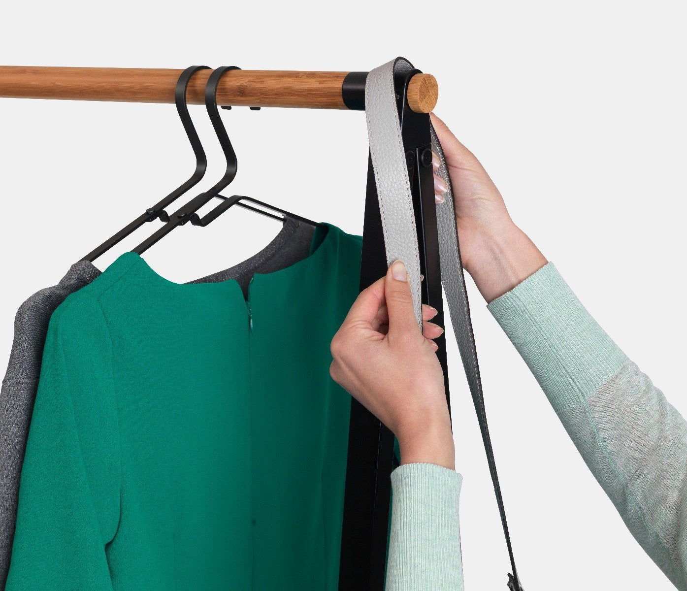 Linn Clothes Rack - Black - Small & Large Size - Space Saving Garment Rack for Bedroom, Closet & Laundry Room Organization