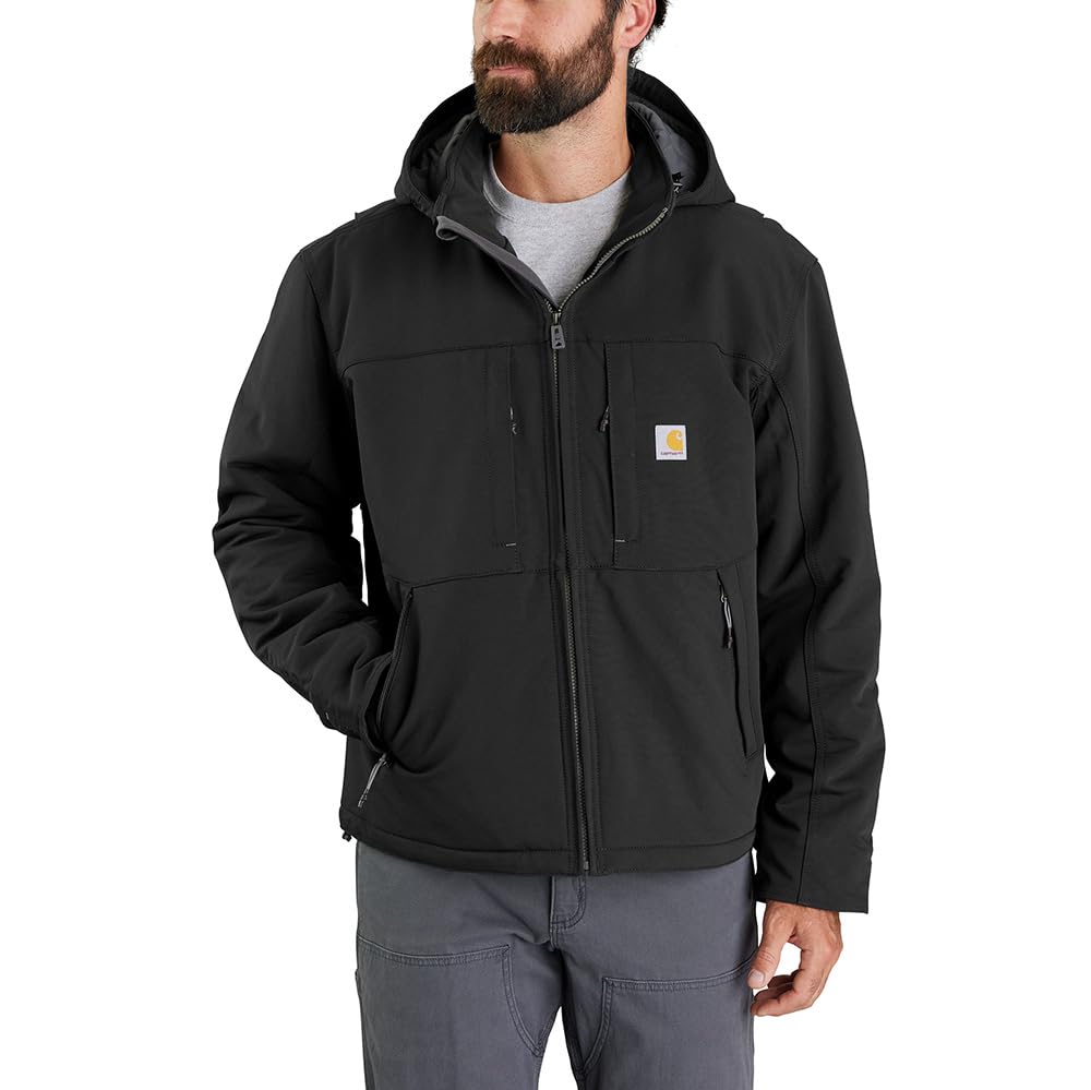 Carhartt Men's Super Dux Relaxed Fit Insulated Jacket - Waterproof Winter Work Coat with Hood for Outdoor Construction & Hunting