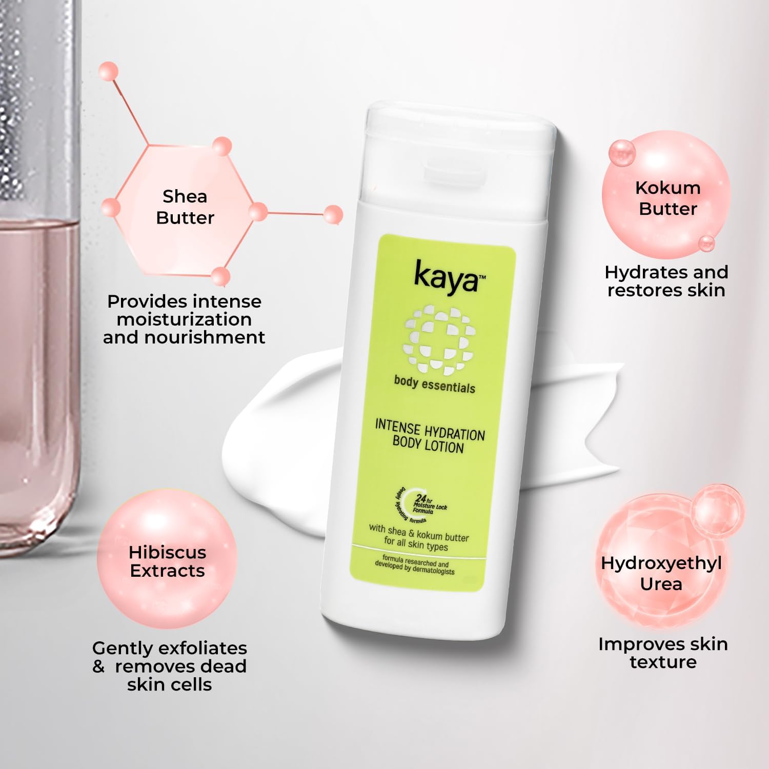 Kaya Clinic Intense Hydration Body Lotion with Shea Butter - 24 Hour Moisturizing Formula for Dry & Sensitive Skin - 200ml Deep Hydration Lotion for Daily Use & After Shower Care