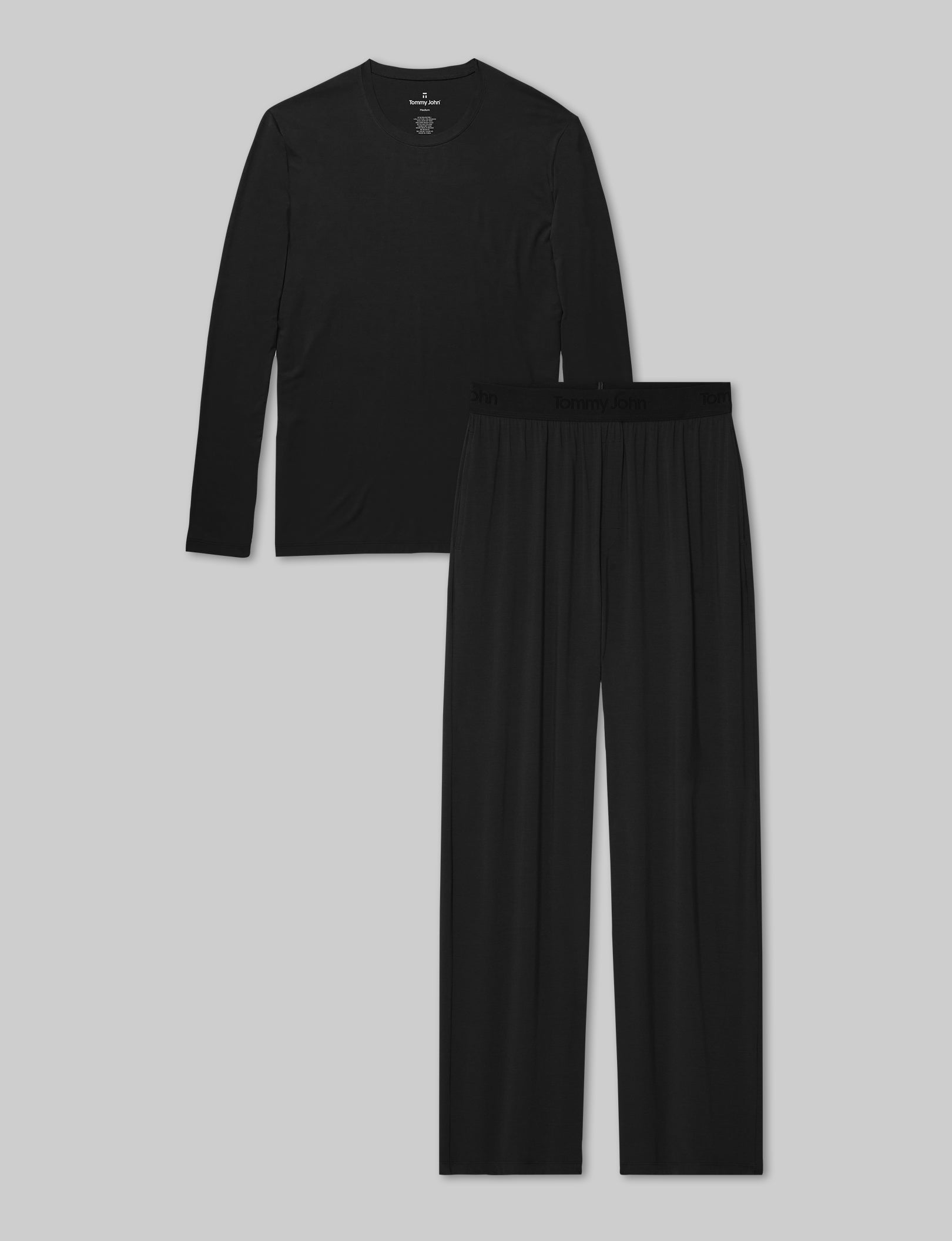 Second Skin Long Sleeve Sleep Tee & Pant Set - Ultra Soft Pajama Set for Women - Perfect for Sleeping, Lounging & Relaxing at Home