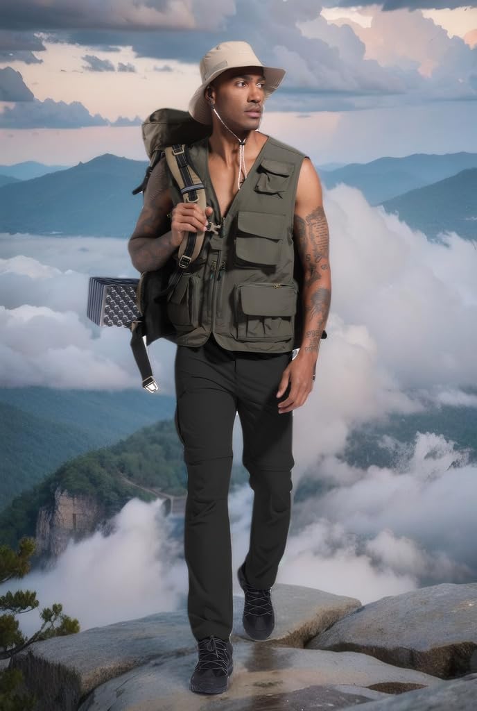 Men's Lightweight Hiking Cargo Pants - Quick Dry, Water Resistant Outdoor Pants with Stretch for Fishing, Travel & Climbing | Perfect for Camping, Backpacking & Adventure Activities