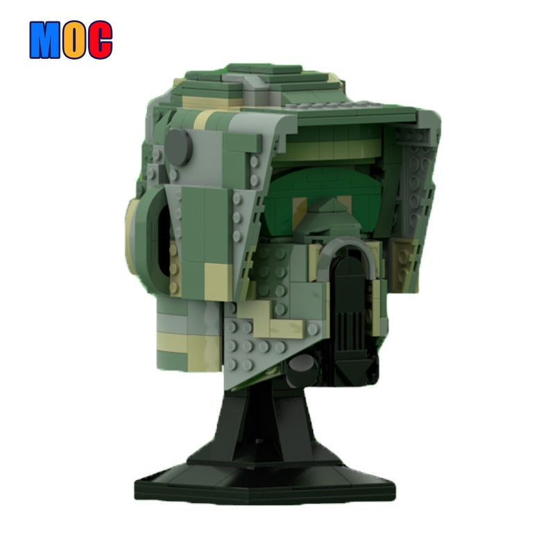 564PCS MOC 77568 41st Legion Scout Trooper Helmet Building Blocks Set - Star Wars Clone Wars Collectible Toy for Adults & Kids - Perfect for Display, Gifts, and Role Play Scenes