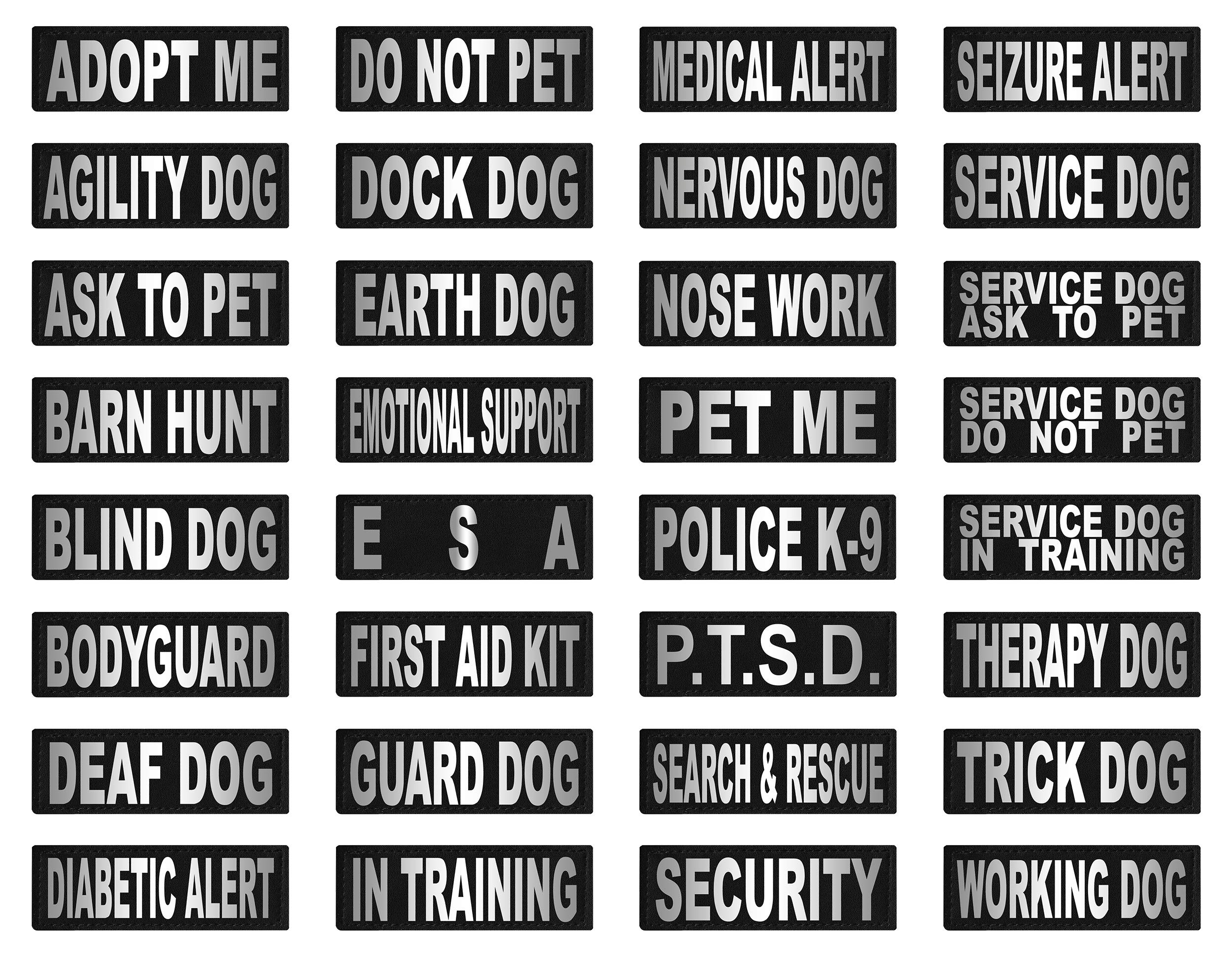Dogline Bodyguard Removable Velcro Patches - Small/Medium Size for Tactical Vests, Dog Harnesses & Military Gear | Durable Hook and Loop Fasteners for Easy Attachment