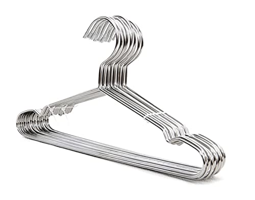 Premium Stainless Steel Clothes Hangers - Heavy Duty Garment Rack for Adults | Space Saving Closet Organizer for Shirts, Pants & Coats