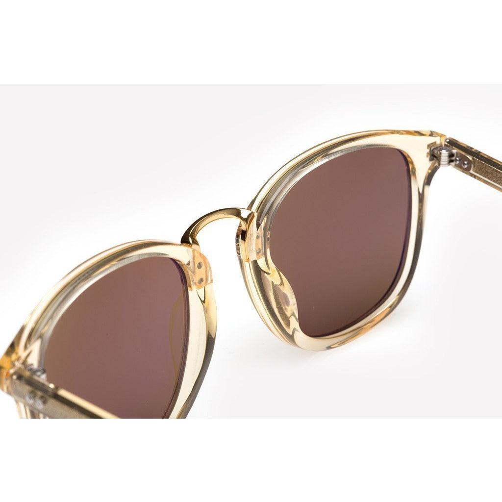 Krewe du Optic Franklin Champagne Polarized 24k Gold Sunglasses - Stylish UV Protection for Outdoor Activities, Beach & Driving