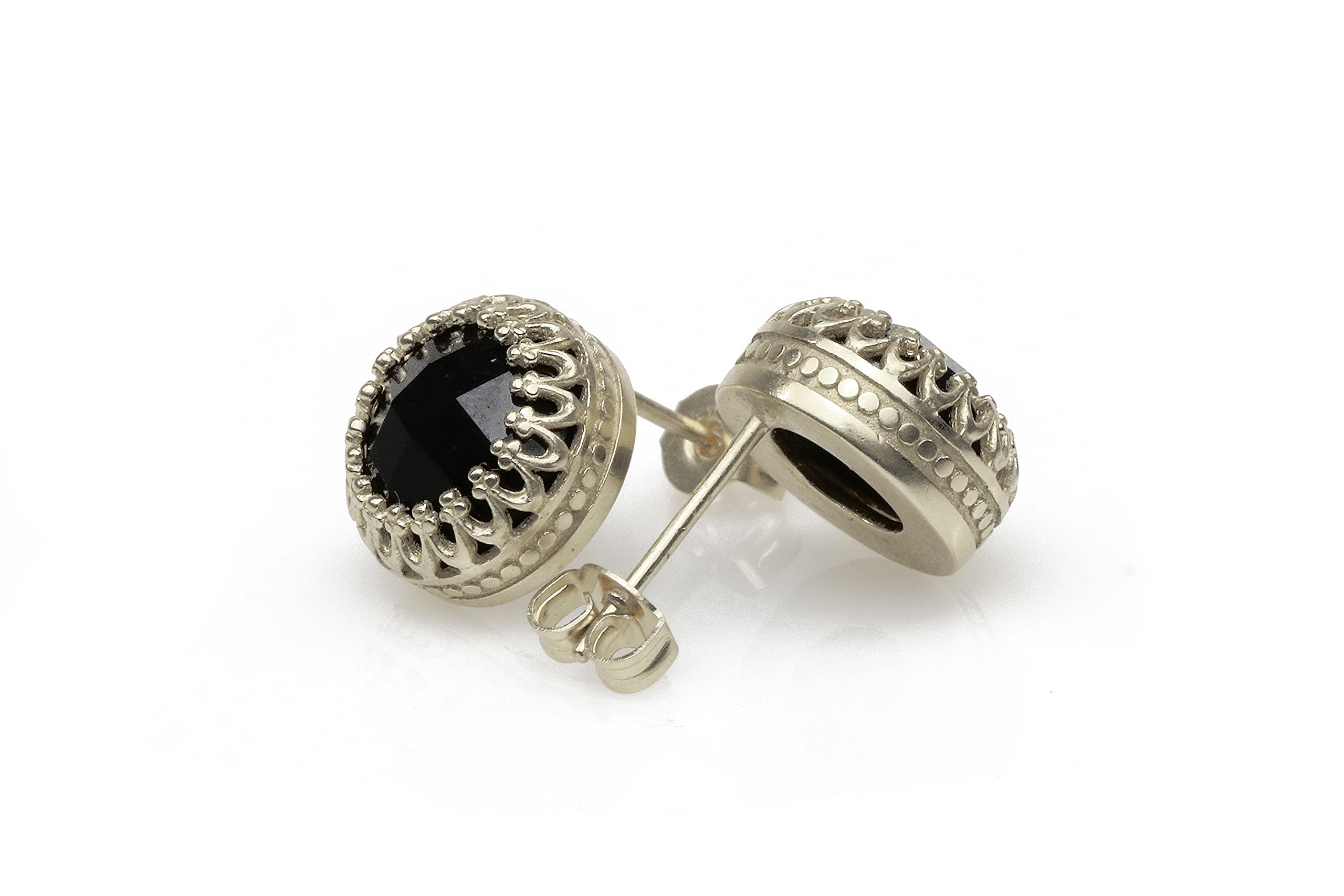 Black Onyx Earrings for Women - 925 Sterling Silver Handmade Dangle Earrings, Artisan Fashion Jewelry, Prom & Evening Wear Accessories, Perfect Gift with Jewelry Box - Elegant for Parties, Weddings & Special Occasions