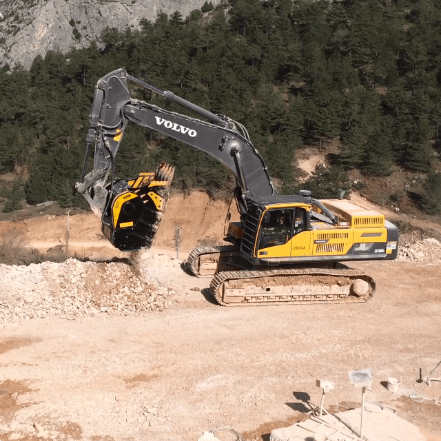 BF135.8 Bucket Crusher for Excavators - Heavy Duty Demolition & Recycling Attachment for Construction Sites