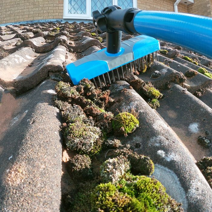 SkyVac®️ Skyscraper Wire Brush - Heavy Duty Cleaning Brush for High-Rise Windows, Gutters & Hard-to-Reach Areas - Choose Your Size (Small/Medium/Large) - Perfect for Professional Window Cleaners & Home Use