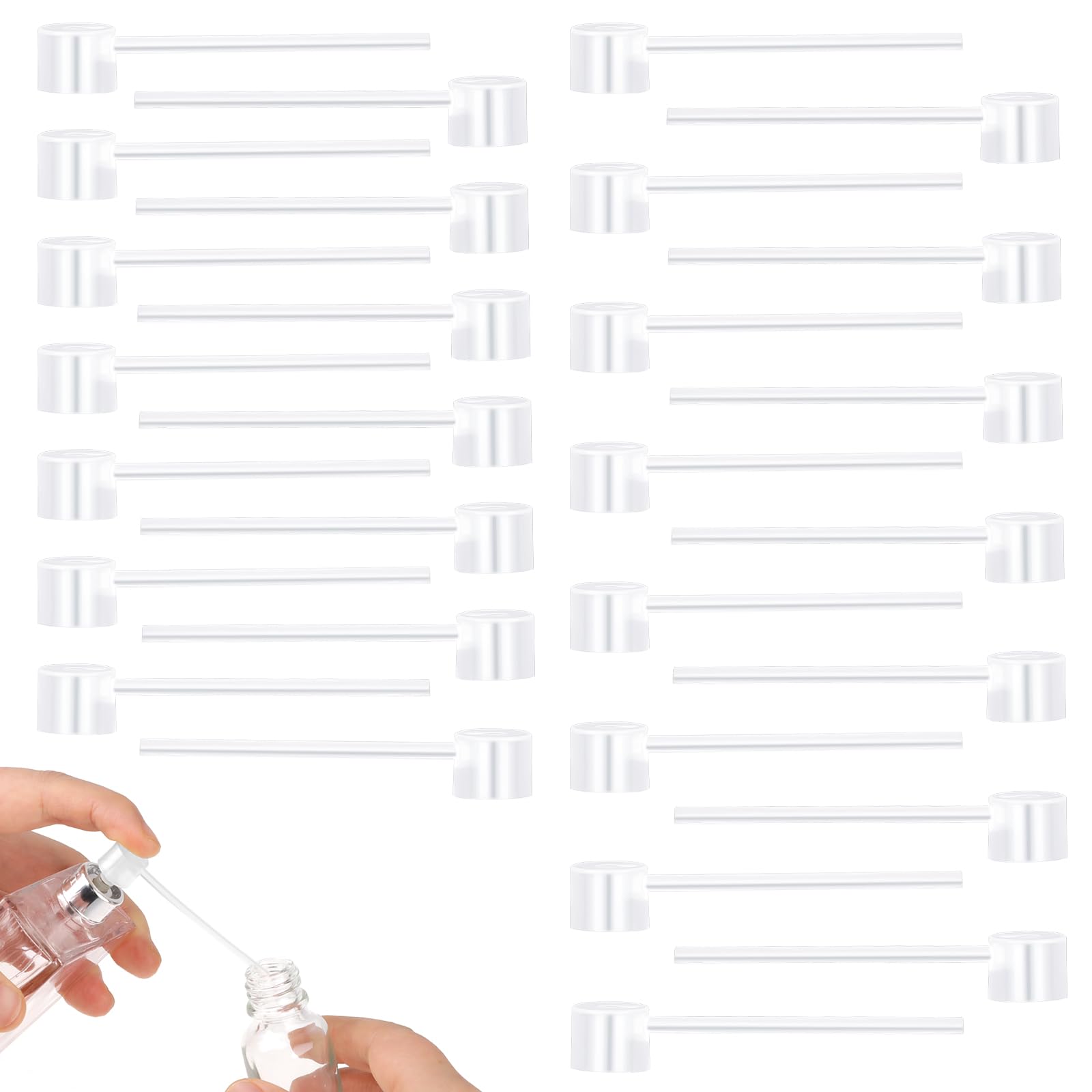 Sliverdew 35PCS Mini Perfume Dispenser Pump Set - Travel Refillable Perfume Spray Bottle Kit with Cosmetic Transfer Tool for Perfume Refills | Perfect for Travel, Gym, Office & Daily Fragrance Touch-ups