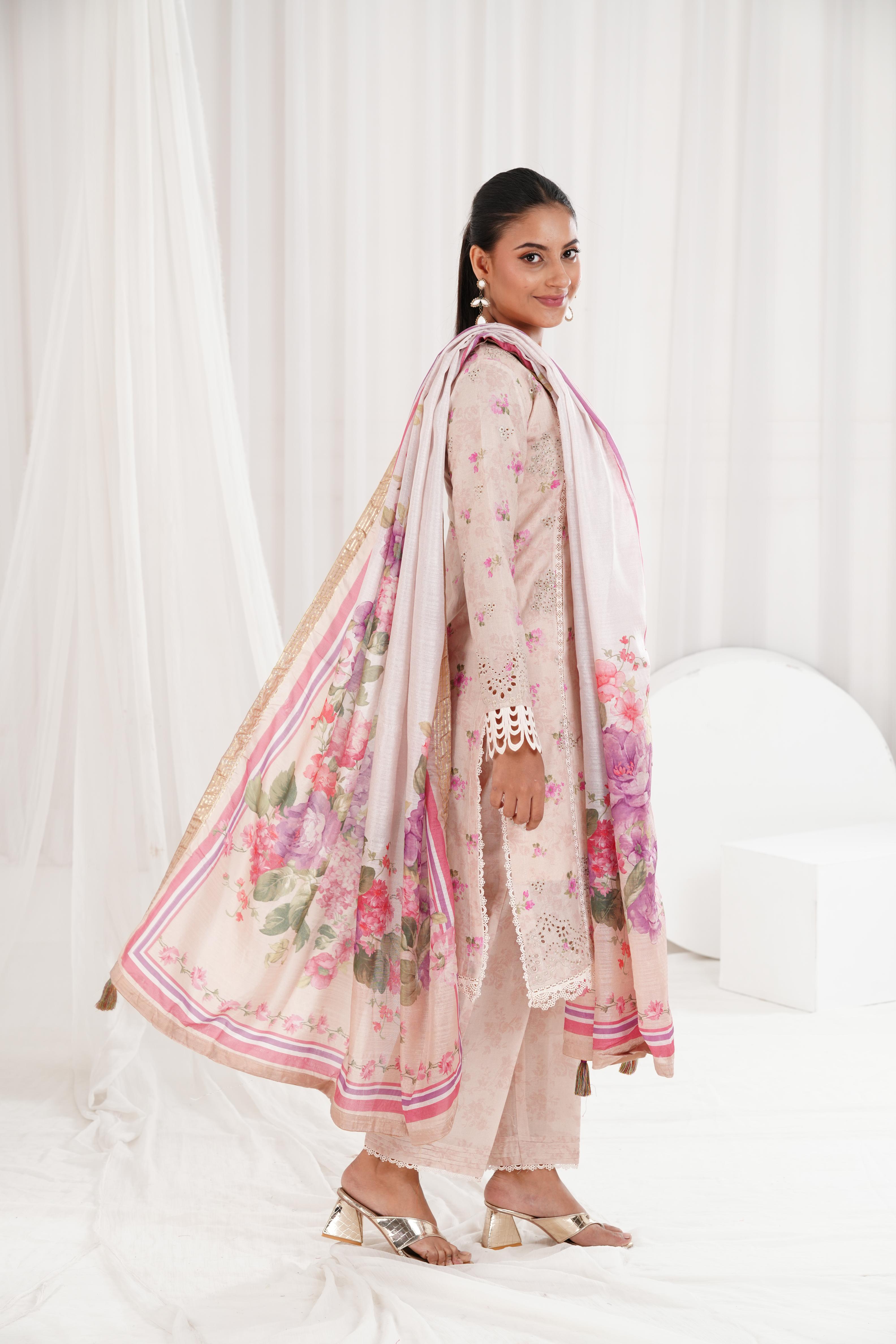 Annaya Xenia Luxury Embroidered Lawn Dress - Elegant Summer Outfit for Women, Perfect for Parties, Weddings & Special Occasions