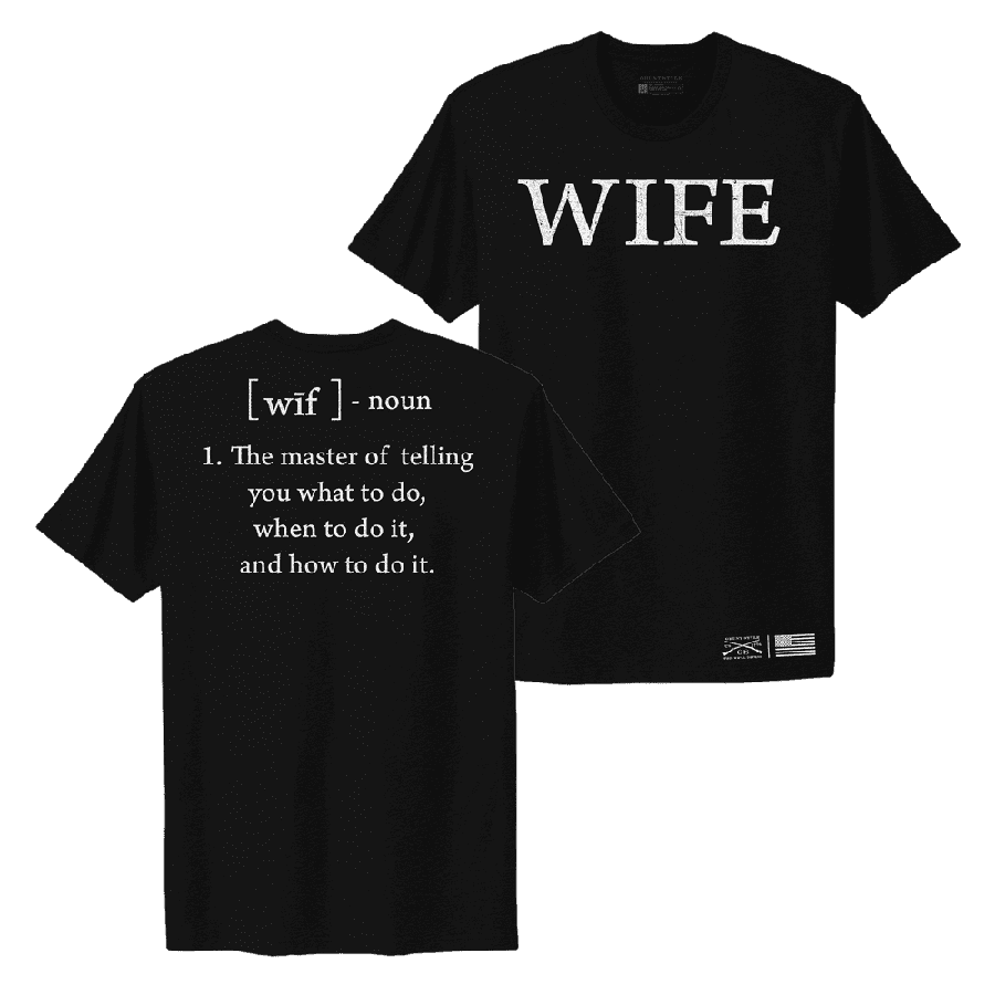 Women's Wife Defined Boyfriend Fit T-Shirt - Black | Comfortable & Stylish Casual Wear for Date Nights & Everyday Outfits