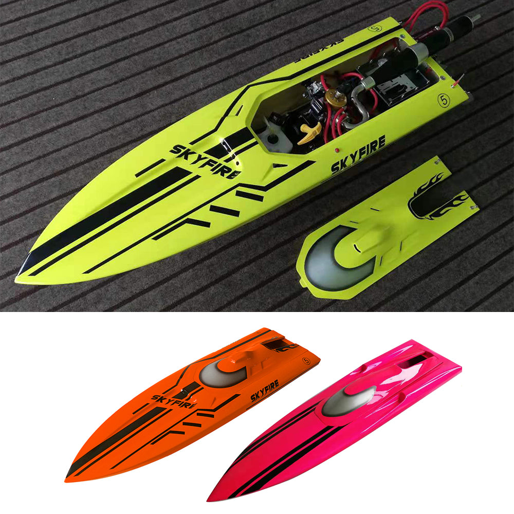 G30D 30CC Gas-Powered RC Racing Boat Kit - ARTR Fiber Glass Hull with Engine Mount & Shaft (1190x325x210mm) - 60-65km/h Speed - DIY Model for Hobbyists - Perfect for Lake Racing & Remote Control Boat Competitions