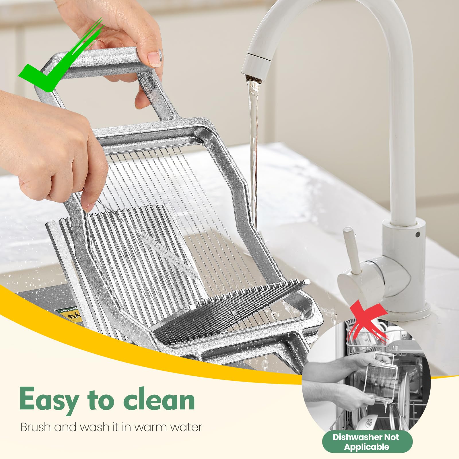 Huanyu Commercial Cheese Slicer with 316 Stainless Steel Wire & Aluminum Alloy Body - Removable 1/5 Inch Butter Cutting Blade for Block Cheeses - Perfect for Delis, Restaurants, and Home Kitchens