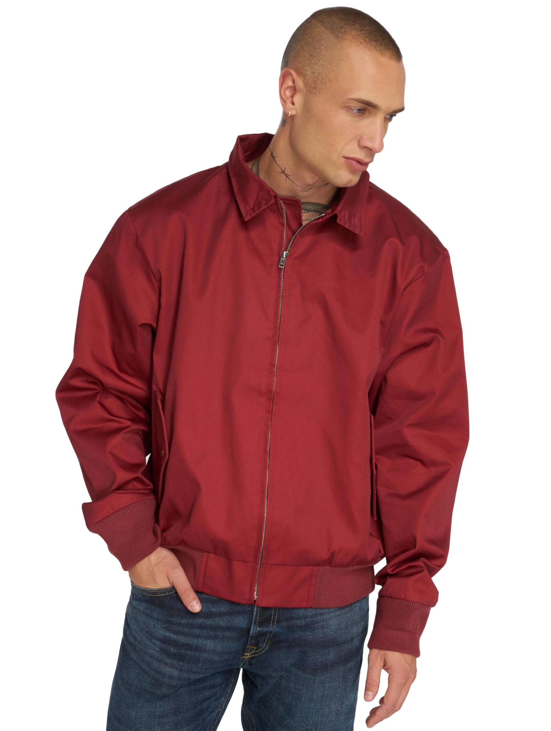 Men's Classic Harrington Jacket - Lightweight Water-Resistant Windbreaker for Casual & Outdoor Wear | Perfect for Spring, Fall & Travel