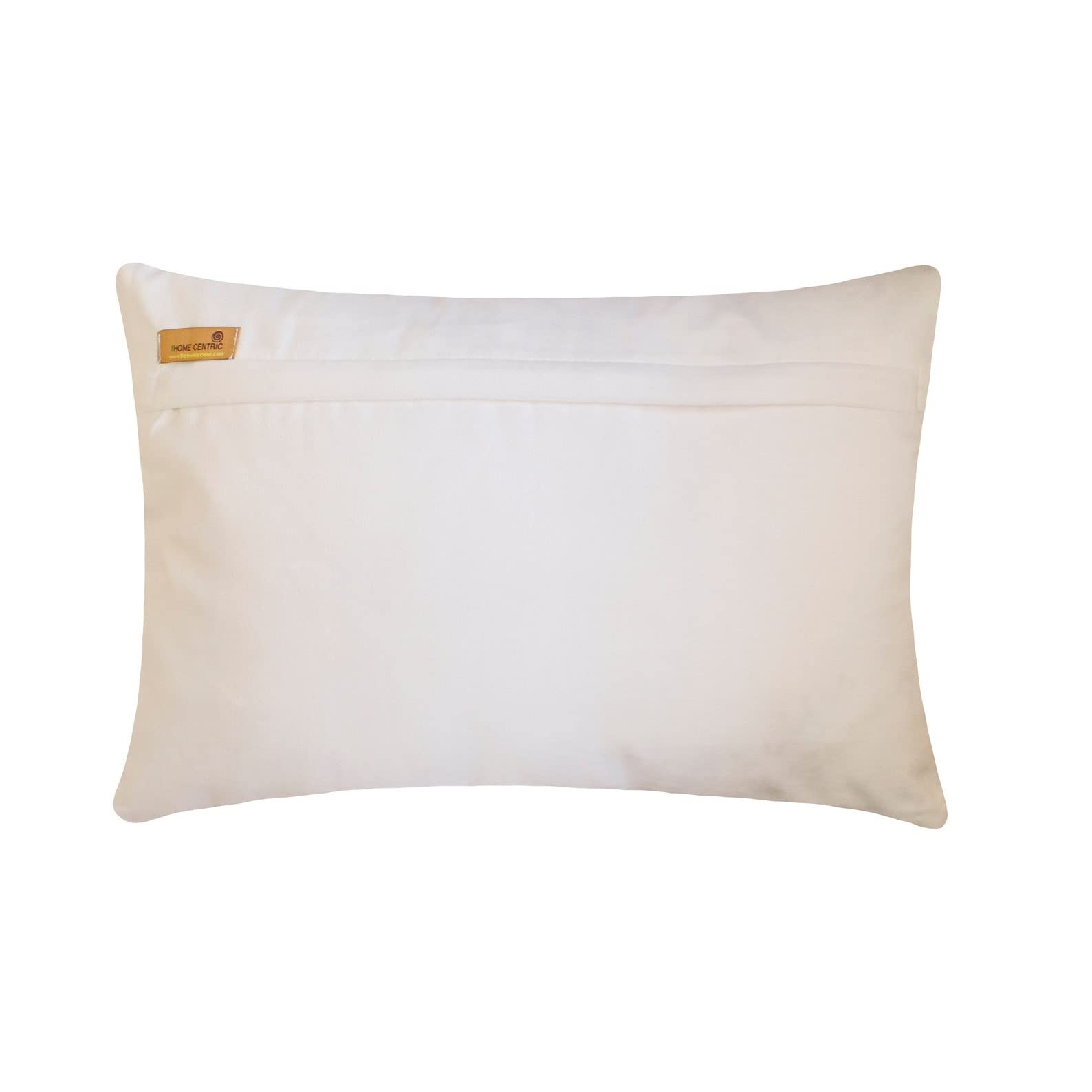 **Halloween Decorative Lumbar Pillow Cover - 12x24 Inch White Faux Suede with Pintucks & Ribbon Loops - Fall & Thanksgiving Home Decor for Couch, Sofa, Bed**