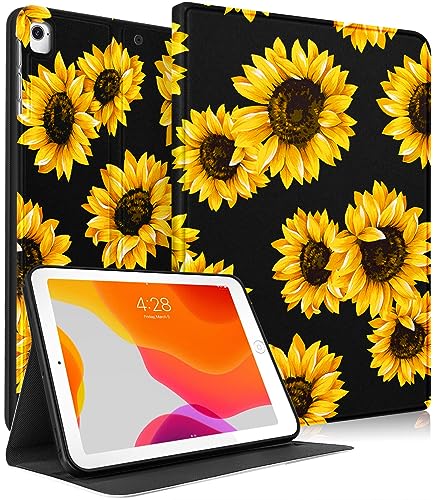 4-for iPad 9.7-Black Sunflower