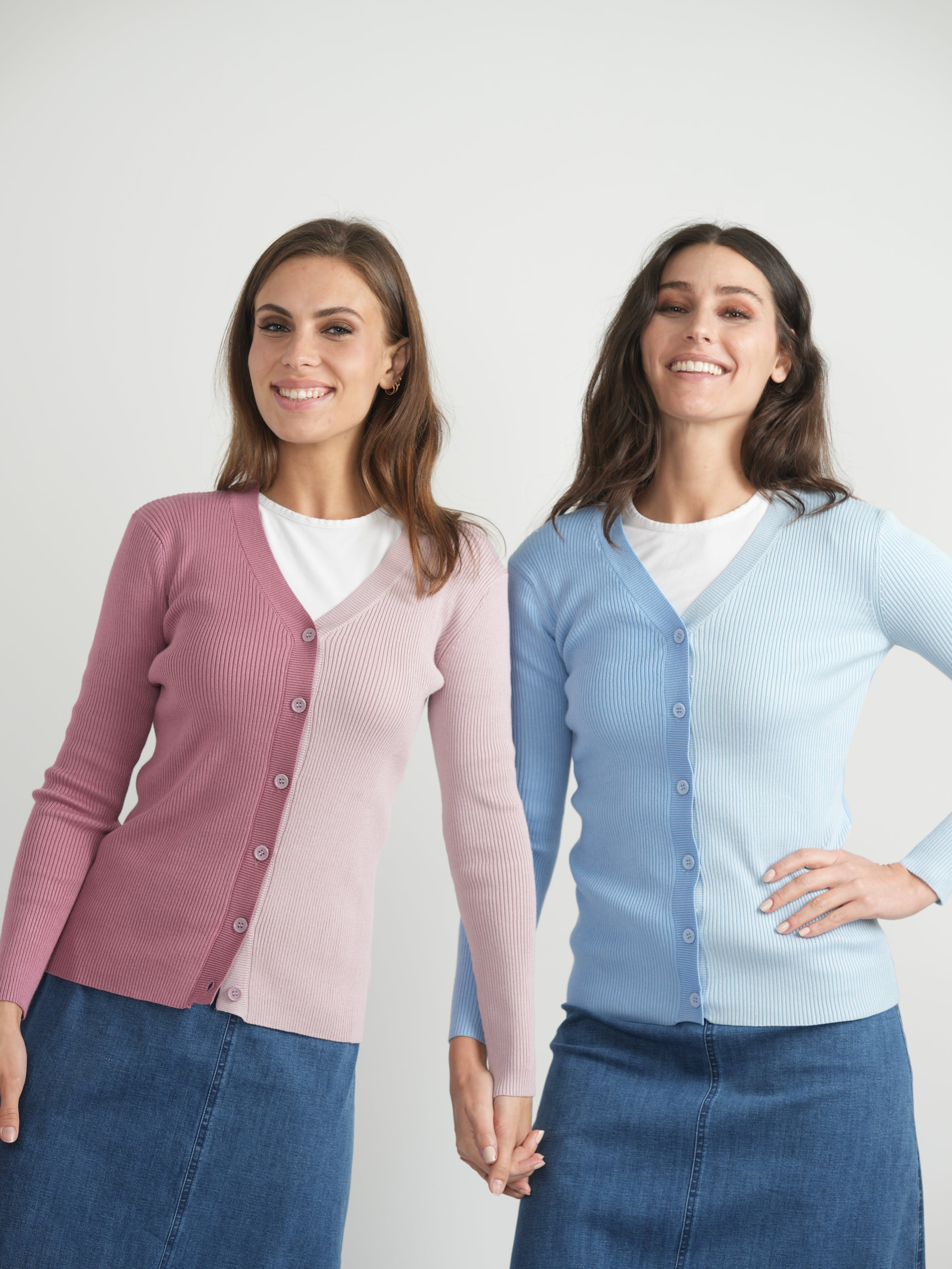 Women's Contrast Ribbed Cardigan - Soft Knit Open Front Sweater for Fall & Winter | Perfect for Layering, Office Wear & Casual Outfits