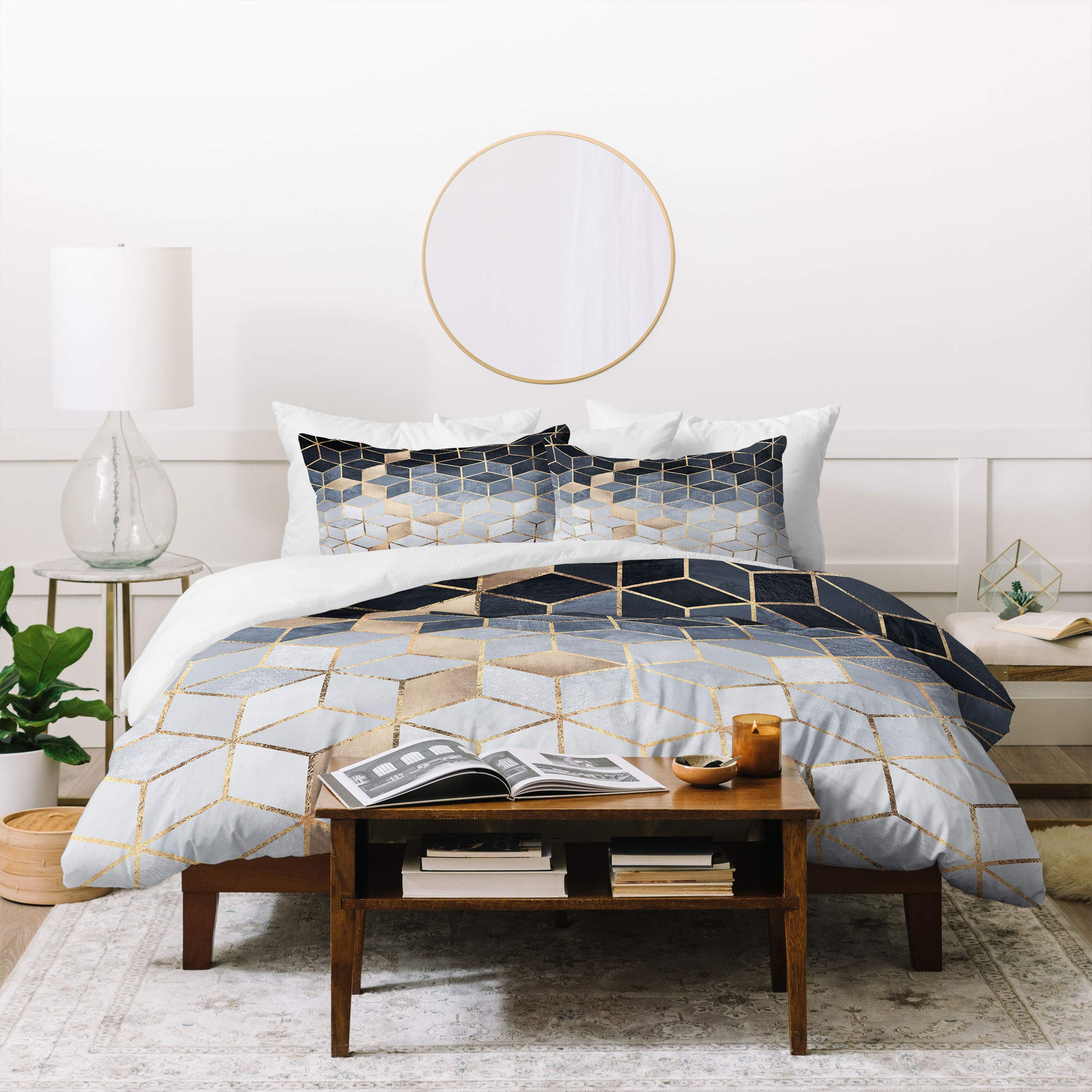 Elisabeth Fredriksson Soft Blue Gradient Cubes 2-Piece Duvet Cover Set - 88